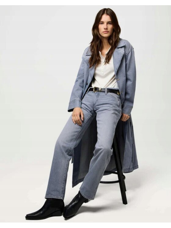 Wrangler Wrangler Jeansy Low Rise Cowboy Jean Szary Regular Fit