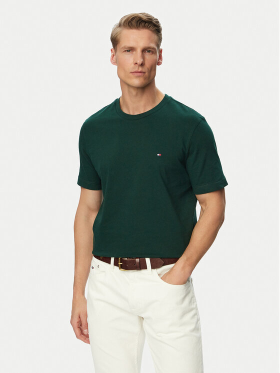 Tommy Hilfiger Tricou Ess Seasonal MW0MW39995 Verde Regular Fit