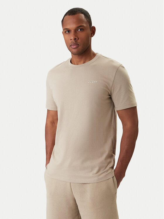 Guess Tricou Z6RI17 I3Z14 Bej Regular Fit