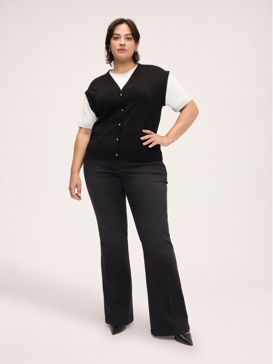 Fiorella Rubino Fiorella Rubino Kardigan M395L008678N0Z3 Czarny Boxy Fit