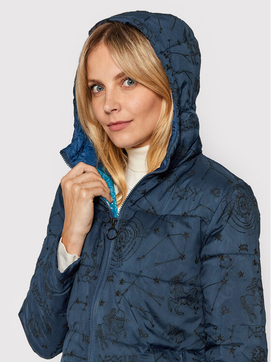Desigual Doudoune Stellar 21WWEWA1 Bleu marine Regular Fit