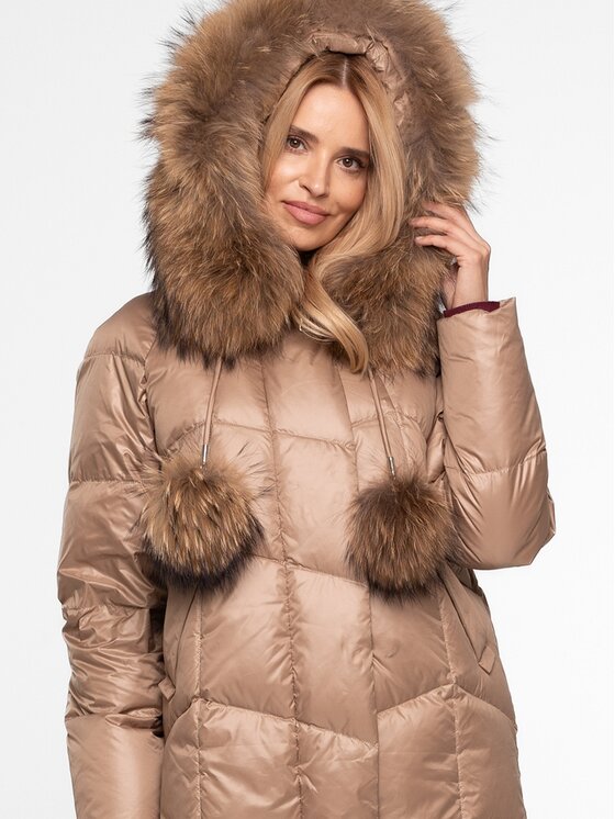 Perso Perso Dámská bunda BLH252535FR Béžová Regular Fit