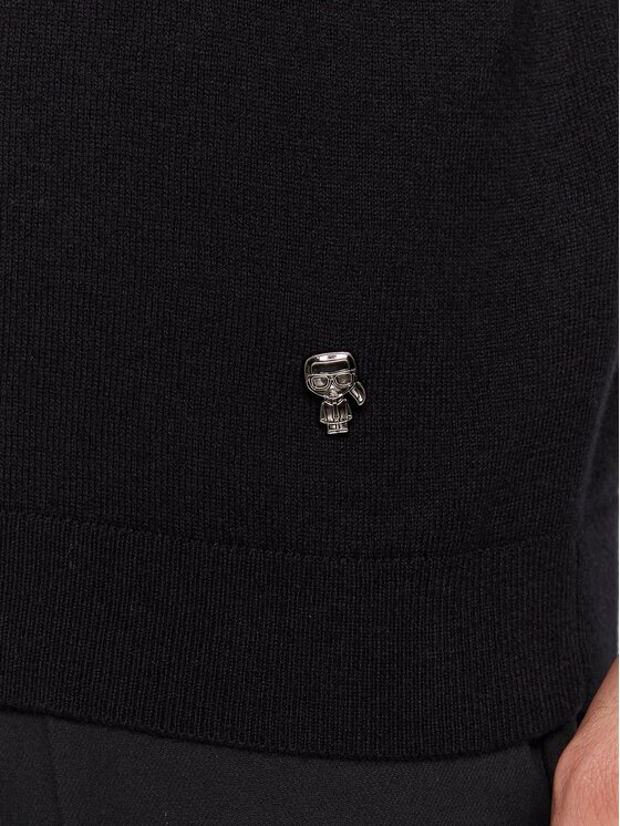 KARL LAGERFELD KARL LAGERFELD Rollkragenpullover 655037 524305 Schwarz Regular Fit