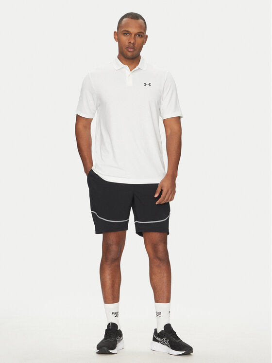 Under Armour Under Armour Тениска с яка и копчета Matchplay 1377374 Бял Regular Fit