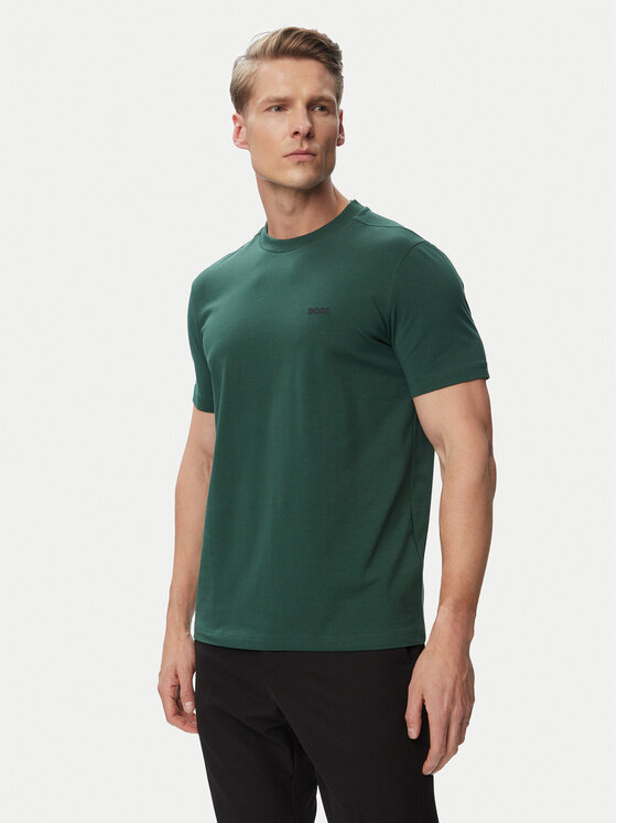 BOSS Tricou Tee 50506373 Verde Regular Fit