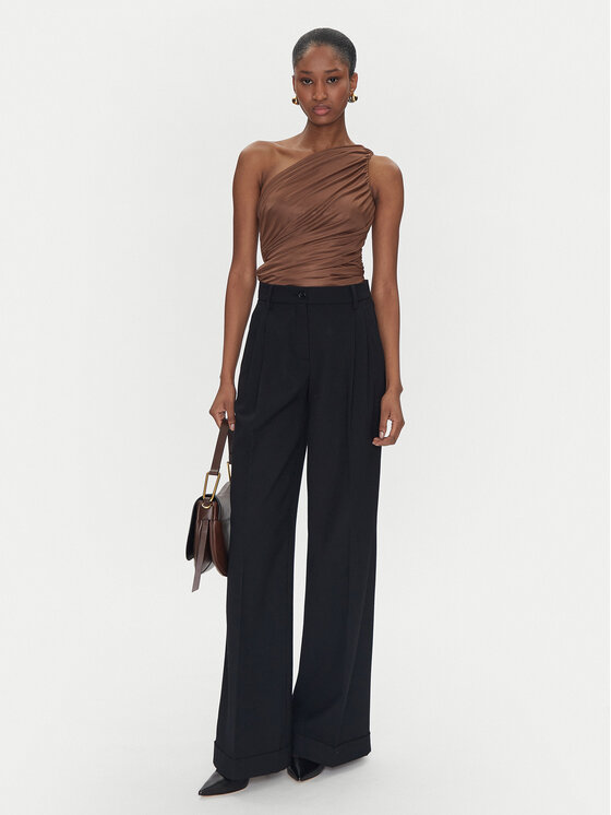 PINKO PINKO Top 105048 A2F1 Brązowy Slim Fit