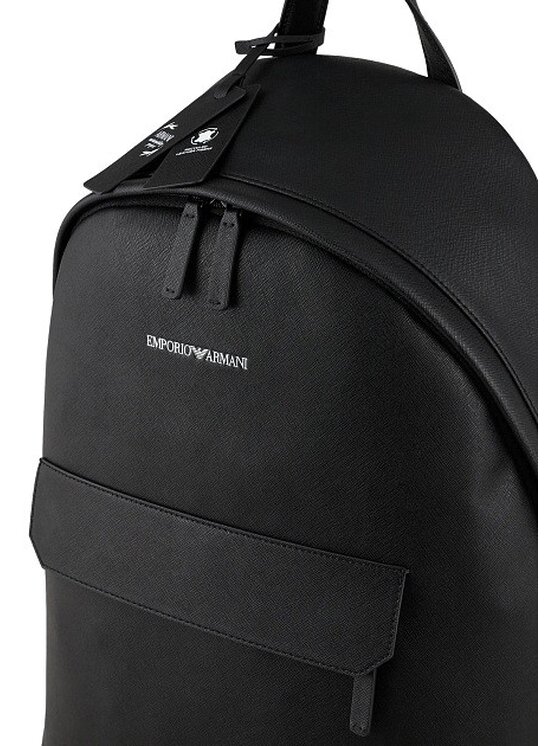 Emporio Armani Emporio Armani Batoh Faux Leather Business Černá