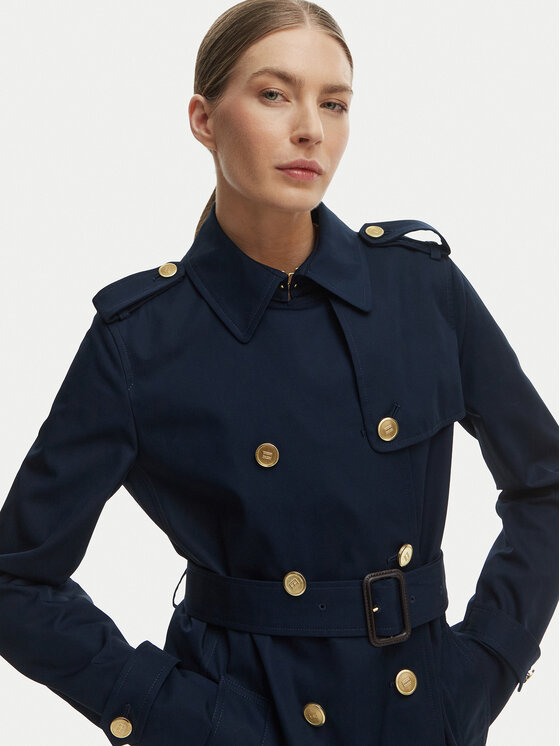 Tommy Hilfiger Tommy Hilfiger Trench WW0WW48873 Blu scuro Slim Fit