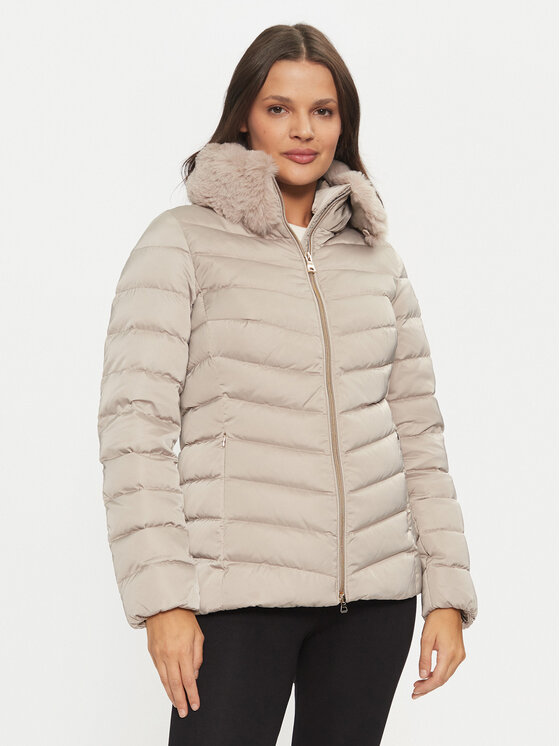 Geox Vatovaná bunda Calithe W4626T T3122 F5025 Béžová Regular Fit