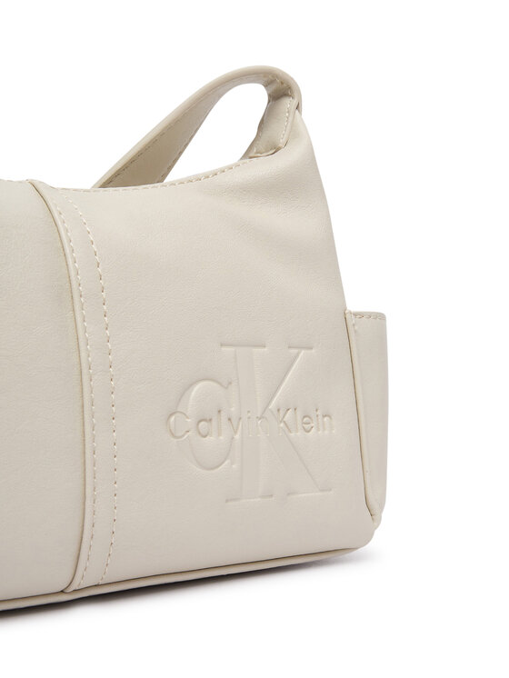 Calvin Klein Calvin Klein Torebka Pockets Monologo Crossbody LV04F3687G Kremowy