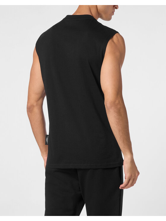 Plein Sport Plein Sport Tank top 10159 Czarny Regular Fit