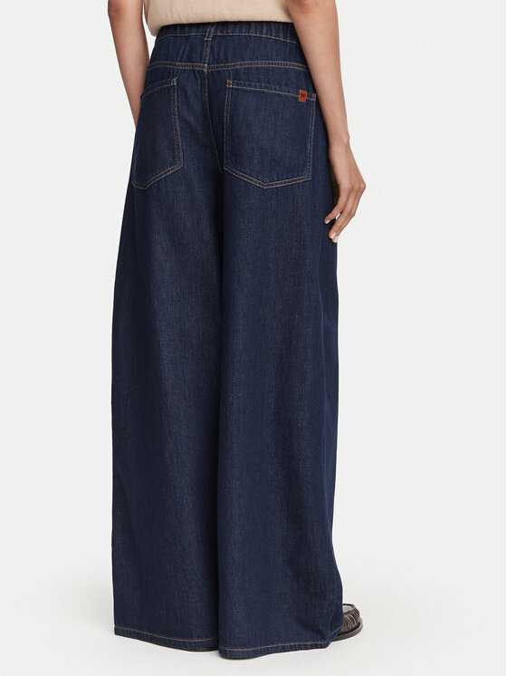 Weekend Max Mara Weekend Max Mara Jeansy Zattera 2625186031 Tmavomodrá Wide Leg