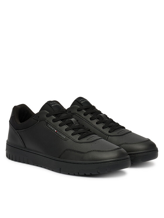 Tommy Hilfiger Tommy Hilfiger Tenisice Th Basket Core Lite Lth FM0FM05713 Crna
