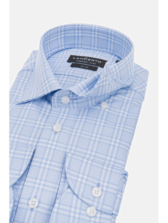 Lancerto Lancerto Koszula Ramona KO073120000013 Błękitny Slim Fit