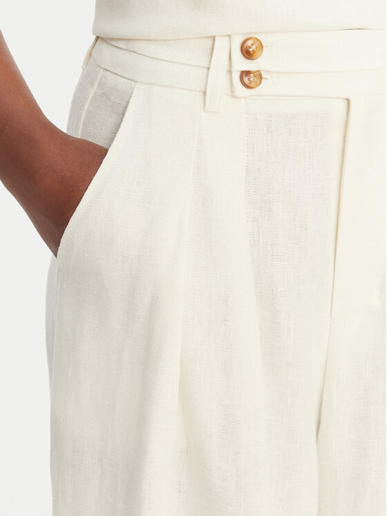 Eleh Eleh Pantaloni palazzo SS260318 Alb Wide Leg