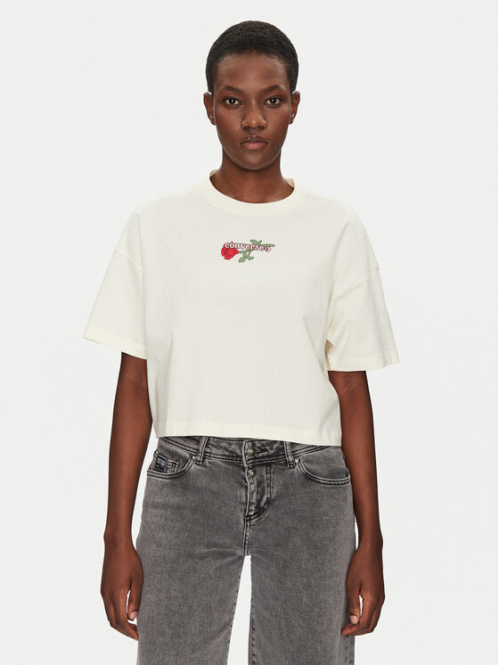 Converse Tricou Thorned 10028306-A01 Écru Oversize