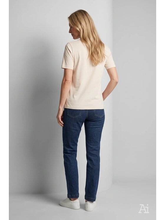 Cross Jeans Cross Jeans T-Shirt 56281-009 Beżowy Regular Fit