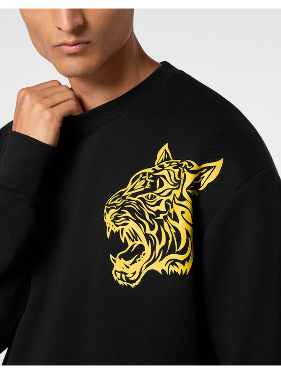 Plein Sport Plein Sport Longsleeve 14283 Czarny Regular Fit