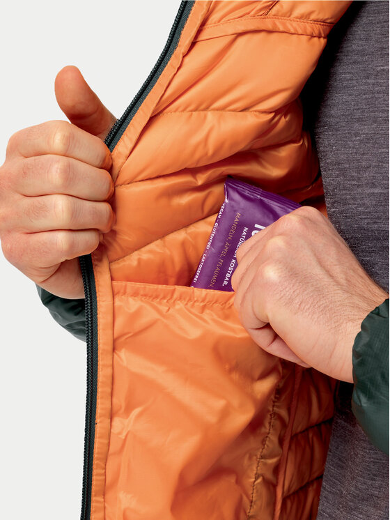 Jack Wolfskin Jack Wolfskin Pernata jakna Passamani Down Hoody 1207241 Kaki Regular Fit