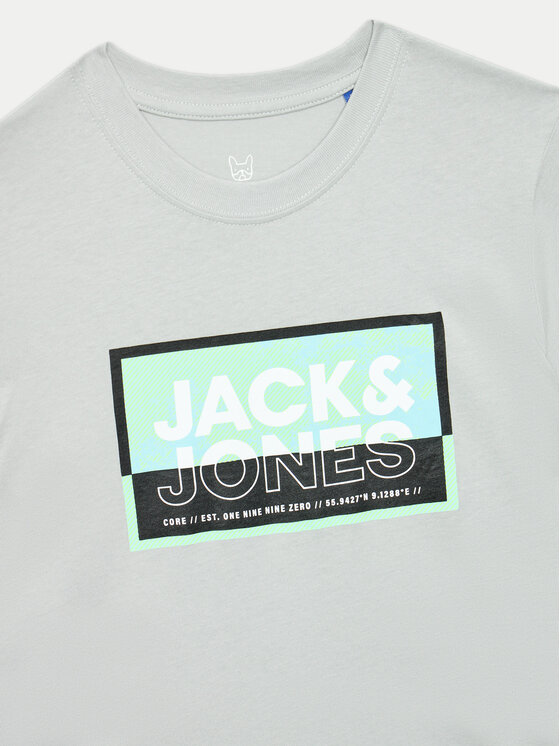 Jack&Jones Junior Jack&Jones Junior Marškinėliai Jcologan 12259922 Pilka Regular Fit