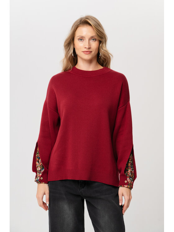 blue shadow blue shadow Sweter Celeste 2 Czerwony Regular Fit