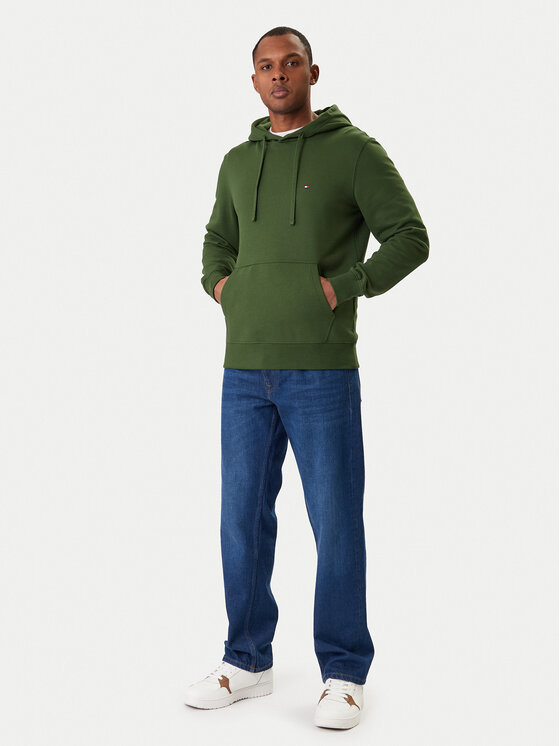 Tommy Hilfiger Tommy Hilfiger Bluză Essential MW0MW37235 Verde Regular Fit