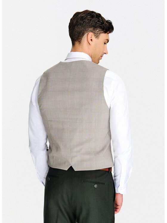Pako Lorente Pako Lorente Kamizelka garniturowa P26SF-8X-009 Szary Slim Fit