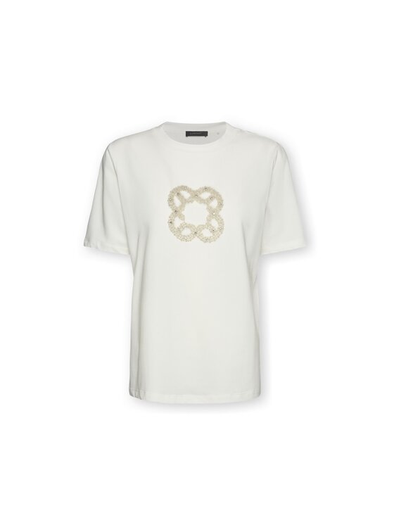 Elena Mirò Elena Mirò T-Shirt G043Z000693N011 Biały Regular Fit