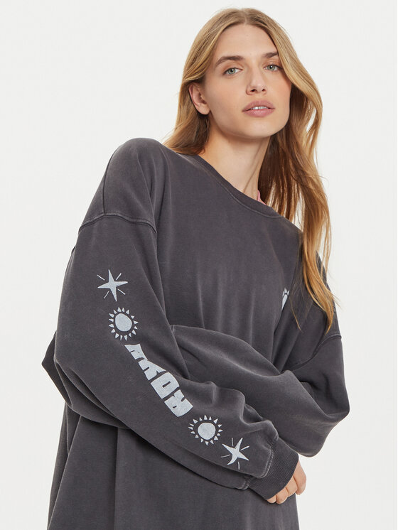Roxy Roxy Плетена рокля Daydreamer ERJKD03509 Сив Relaxed Fit