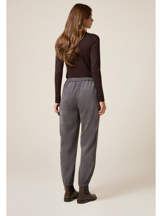 Oltre Oltre Pantaloni di tessuto P024J102496N013 Grigio Boy Fit