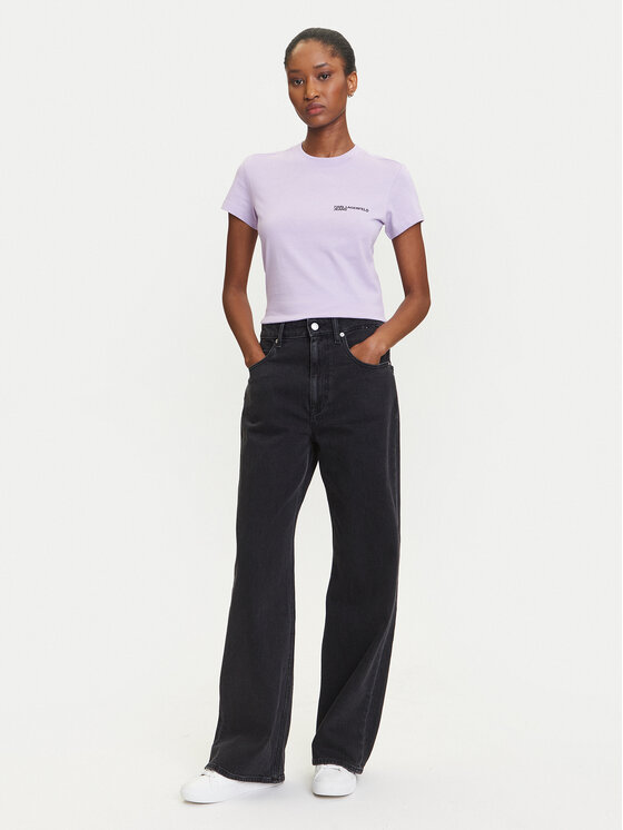 Karl Lagerfeld Jeans Karl Lagerfeld Jeans Majica A1W17004 Vijolična Slim Fit