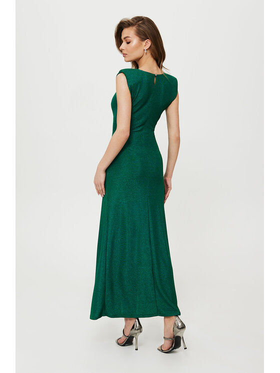 Makover Makover Abito da sera K186 Verde A-Line Fit