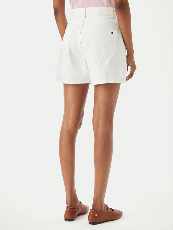 Tommy Hilfiger Tommy Hilfiger Τζιν σορτσάκια WW0WW49579 Λευκό Regular Fit