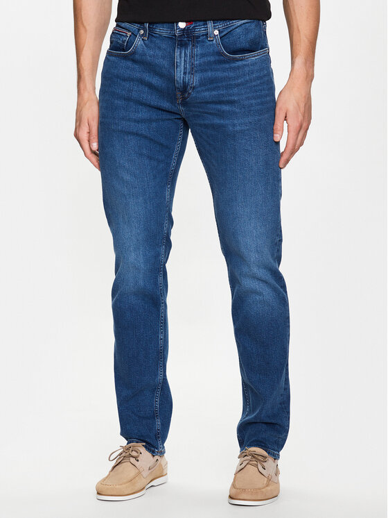 Tommy Jeans Jeans hlače Denton MW0MW31084 Mornarsko modra Straight Fit