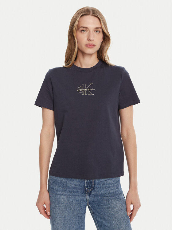Calvin Klein Jeans Calvin Klein Jeans T-shirt Classic Monologo LV047D873G Tamnoplava Regular Fit