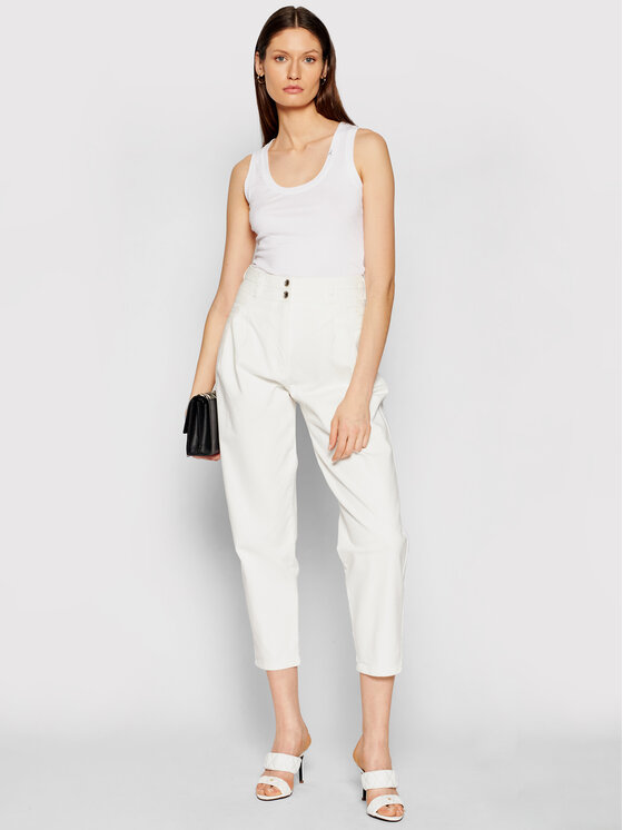 Patrizia Pepe Patrizia Pepe Traperice 8J0968/A8E3-W146 Bijela Boyfriend Fit