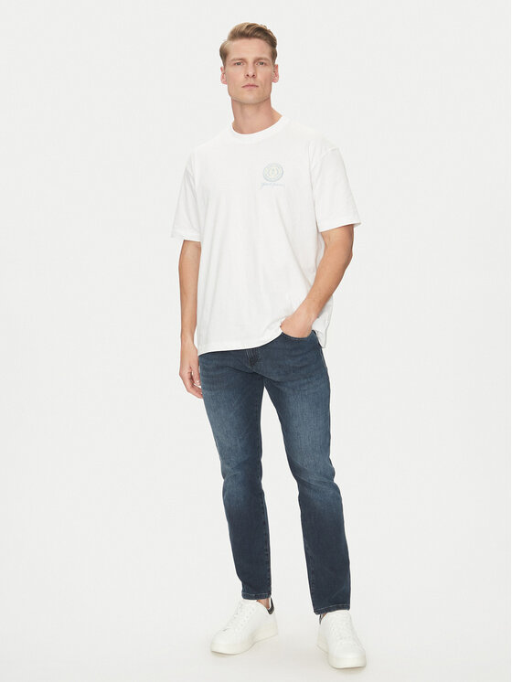 Guess Jeans Guess Jeans T-krekls M5GI56 K8FQ4 Balts Regular Fit