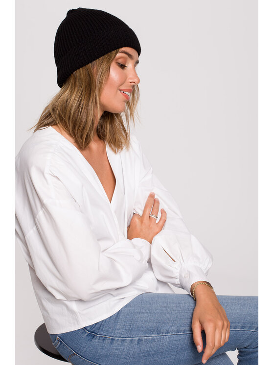 BeWear BeWear Sweter BK079 Czarny Modern Fit