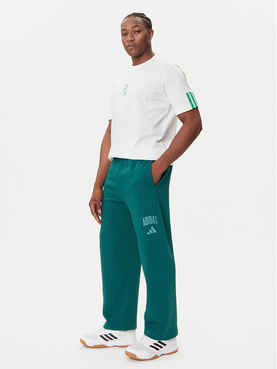 adidas adidas Spodnie dresowe Collegiate JM9178 Zielony Regular Fit