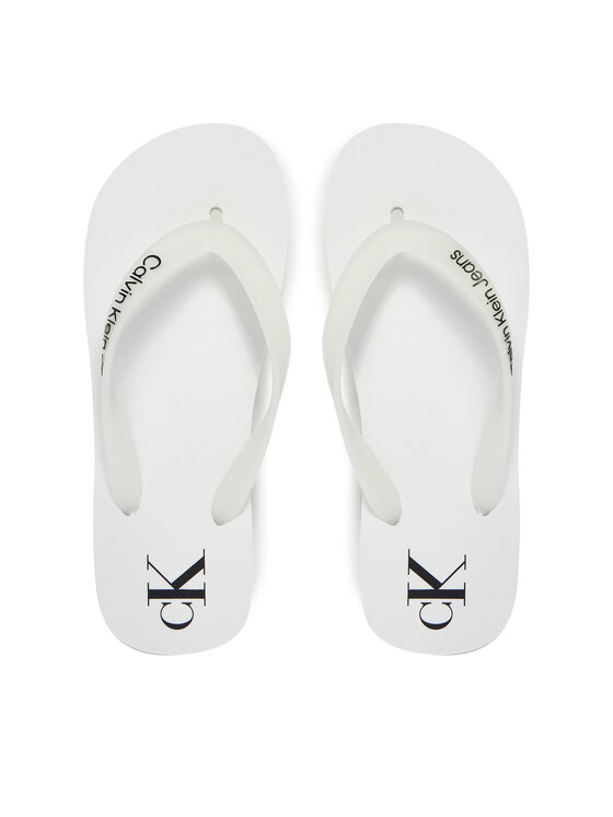 Calvin Klein Jeans Infradito Beach Sandal Flatform Tpu YW0YW01830 Bianco, taglia : 37