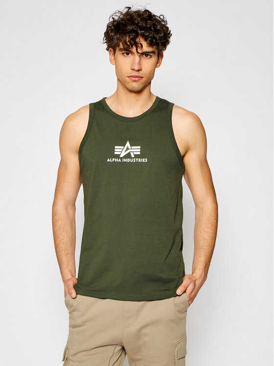 Alpha Industries Topiņš Basic 126566 Zaļš Regular Fit