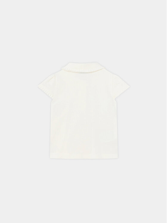 Mayoral Mayoral Тениска с яка и копчета 1101 Екрю Regular Fit