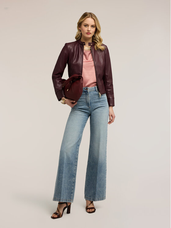 Motivi Motivi Jeansy P572Q204657N004 Turkusowy Over Fit