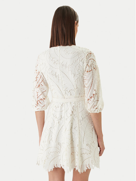 Guess Guess Koktejlové šaty W6GK91 W2162 Biela Classic Fit