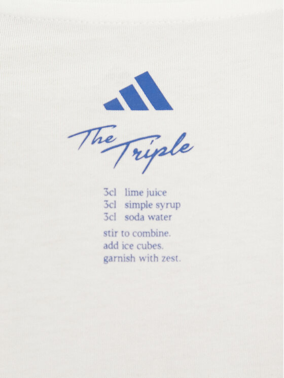 adidas adidas T-Shirt Lounge Drink Graphic JJ4013 Λευκό Regular Fit
