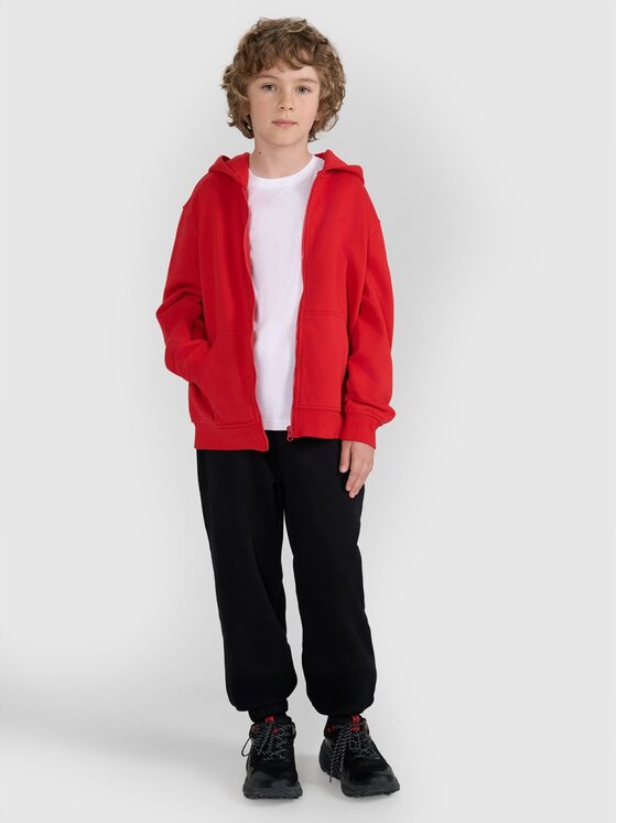 4F 4F Bluza 4FJRAW25TSWSM2488-62S Czerwony Oversize