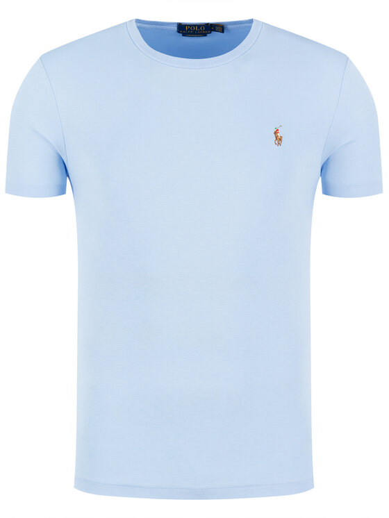 Polo Ralph Lauren Polo Ralph Lauren T-krekls Classics 710740727 Gaiši zils Slim Fit