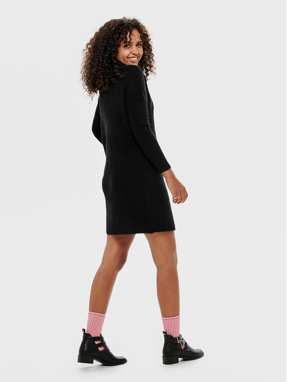 ONLY ONLY Sukienka dzianinowa Jana 15140166 Czarny Regular Fit