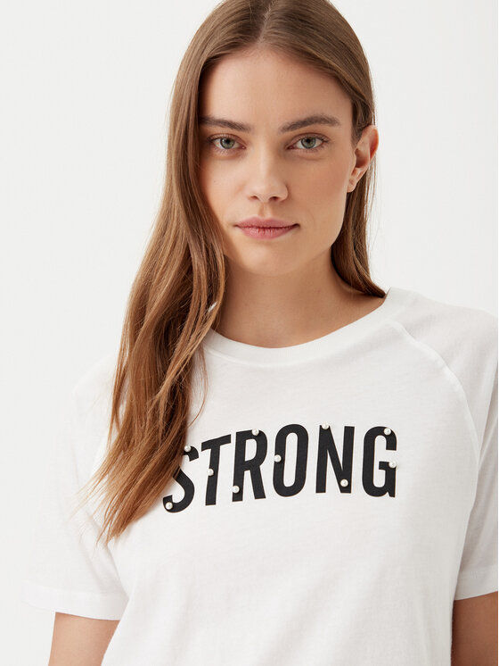 JDY JDY T-särk Nina 15342612 Valge Loose Fit