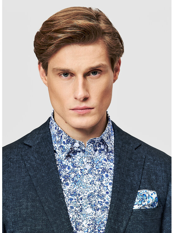 Pako Lorente Pako Lorente Marynarka P26SF-3X-002 Granatowy Slim Fit